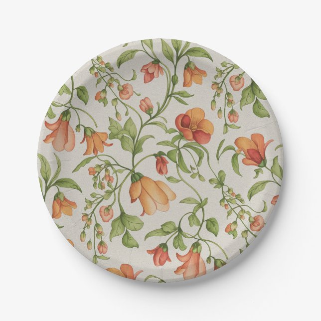 Plato De Papel Flores 2 (Anverso)