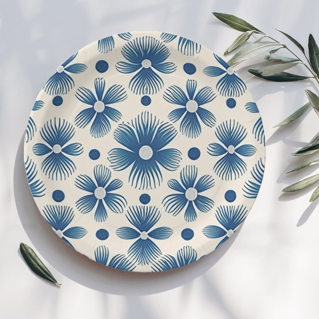 Plato De Papel Flores de bodas de mediados del siglo | Impresión  (Subido por el creador)