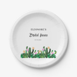 Plato De Papel Flores de cactus  Fiesta de boda