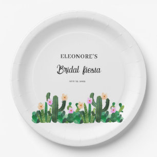 Plato De Papel Flores de cactus  Fiesta de boda