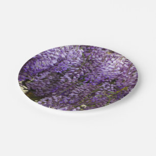 Plato De Papel Flores de glicinia morada
