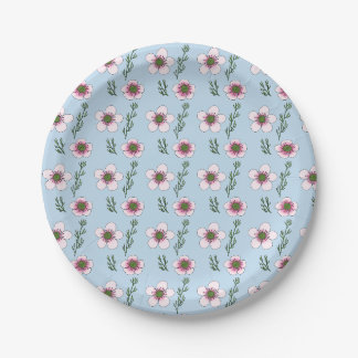 Plato De Papel Flores de Manuka
