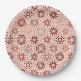 Plato De Papel Flores de Ogee Boho