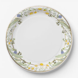Plato De Papel Flores de Verano 