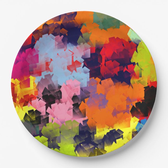 PLATO DE PAPEL FLORES DE VERANO (Anverso)