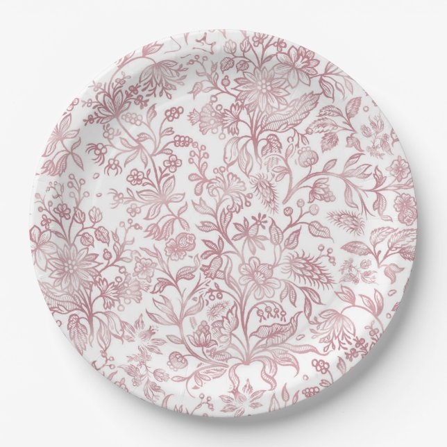 Plato De Papel Flores decorativas 19 (Anverso)