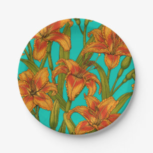 Plato De Papel Flores diarias de Tawny