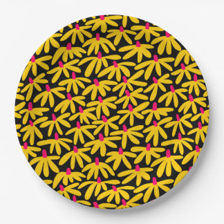 Plato De Papel Flores estilizadas - Amber, Crimson y Black
