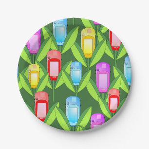 Plato De Papel Flores GPS