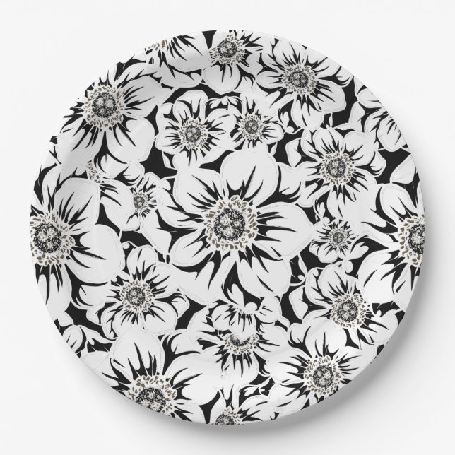 Plato De Papel Flores Mandala 6 (Anverso)