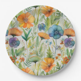 Plato De Papel Flores naturales en la decoración de campo frances