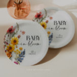 Plato De Papel Flores presionadas Wildflower Boho Baby Shower<br><div class="desc">Este diseño presenta un arreglo de flores silvestres coloreadas y elegidas a mano, junto con una encantadora combinación de fuentes modernas y elegantes. Para cualquiera que planee un Baby Shower, elegir estos objetos con un tema de flores silvestres ofrece una mezcla única de elegancia y encanto que es llamativa y...</div>