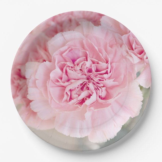 Plato De Papel Flores rosa (Anverso)