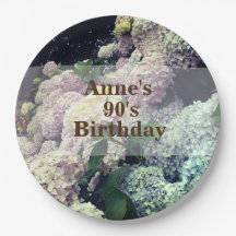 Flores rosas Hydrangea 90ª Placa de papel de cumpl