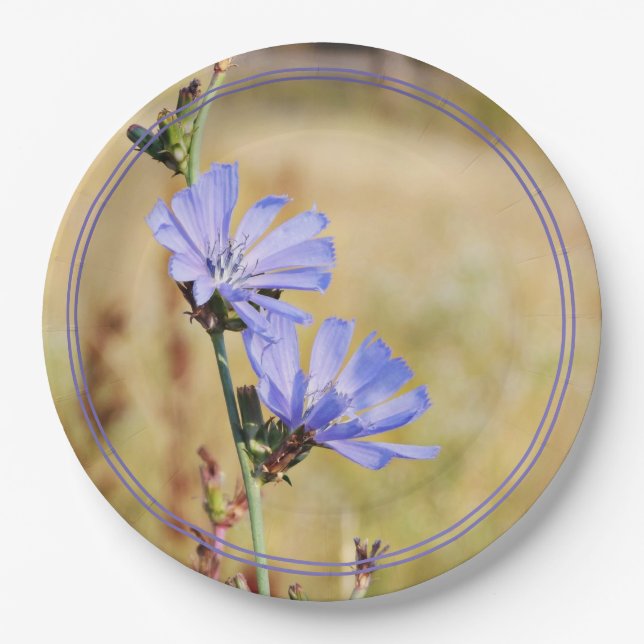 Plato De Papel Flores salvajes por la mañana (Anverso)
