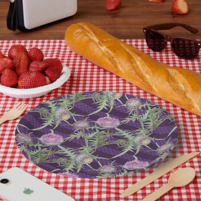 Plato De Papel Flores silvestres (Picnic)