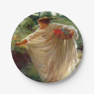 Plato De Papel Flores silvestres (por Edward Poynter)