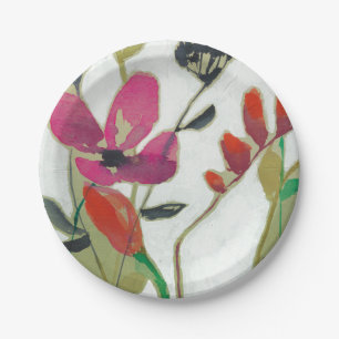 Plato De Papel Flores vivas I