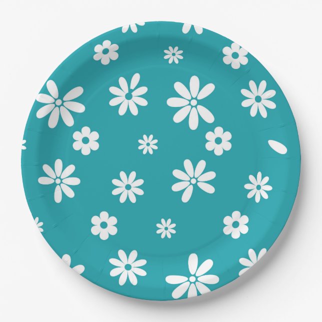 Plato De Papel Flores y Pétalos 5 (Anverso)