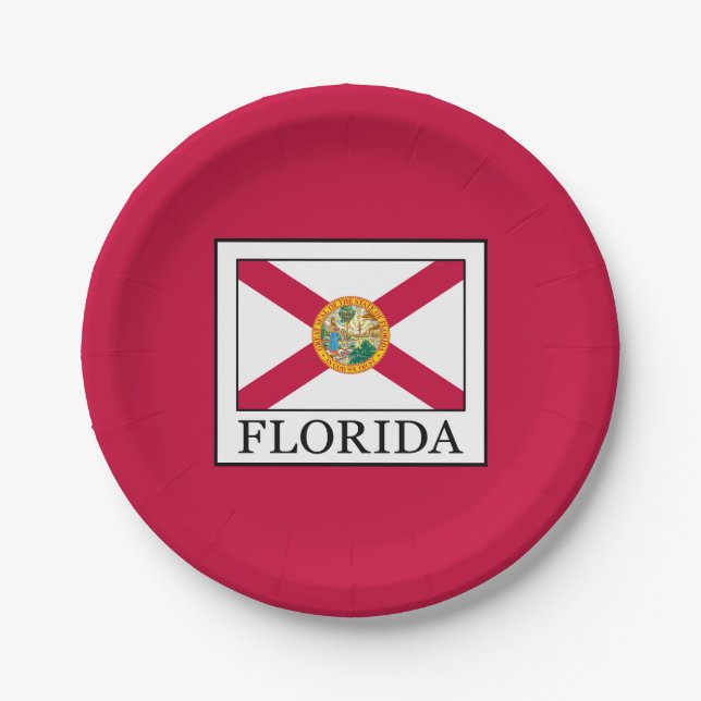 Plato De Papel Florida (Anverso)