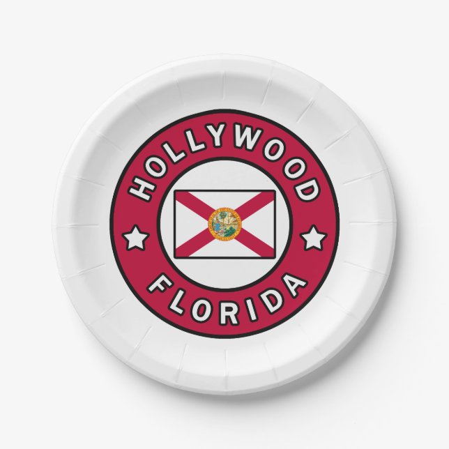 Plato De Papel Florida de Hollywood (Anverso)