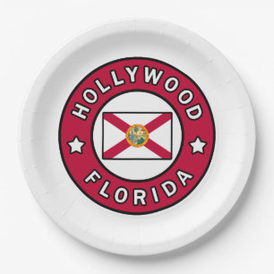 Plato De Papel Florida de Hollywood