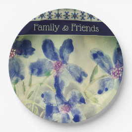 Plato De Papel Florido Con Una Mezcla De Patrones