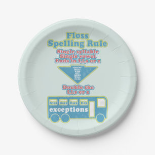 Plato De Papel Floss Rule Phonics Learning English Language
