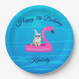 Plato De Papel Flotador de gato personalizado