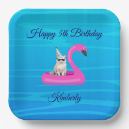 Plato De Papel Flotador de gato personalizado
