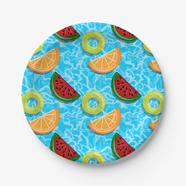 Plato De Papel Flotantes de la fruta (Anverso)