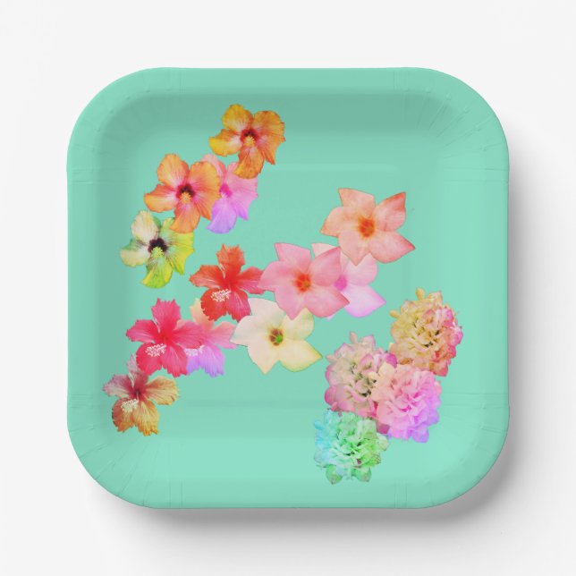 Plato De Papel Flower Power 1 Paper Plate (Anverso)