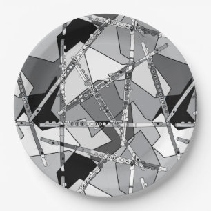 Plato De Papel Fluidos abstractos