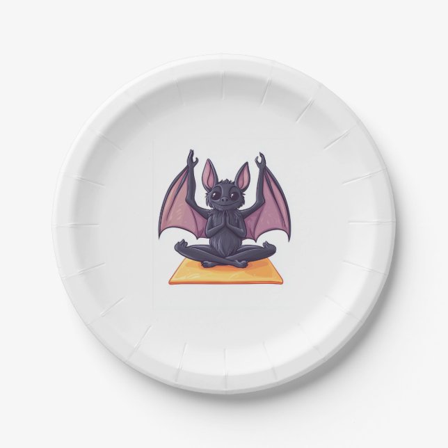 Plato De Papel Flujo de Bat Yoga (Anverso)