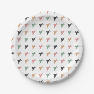 Plato De Papel Flying Bird Art White Ver