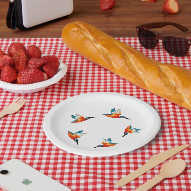 Plato De Papel Flying Kingfisher (Picnic)
