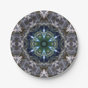 Plato De Papel Folk Mandala