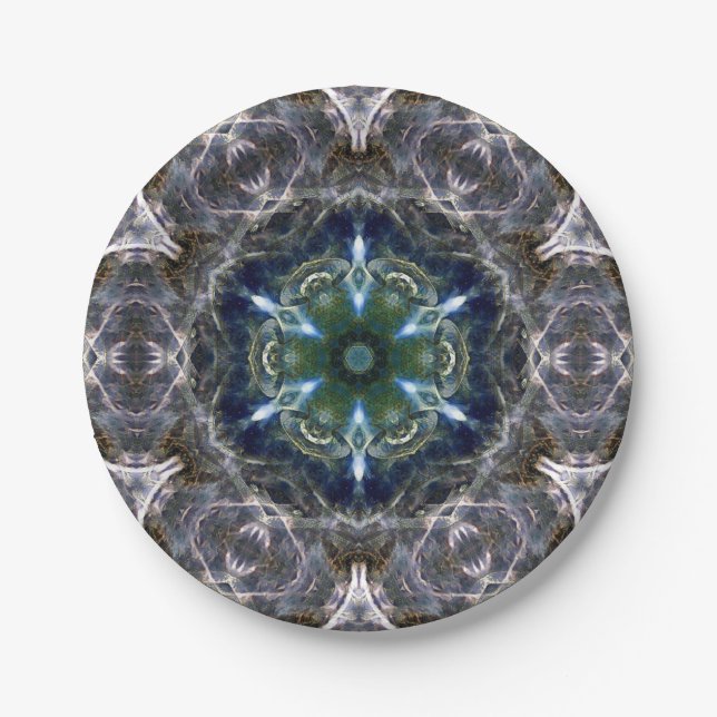 Plato De Papel Folk Mandala (Anverso)