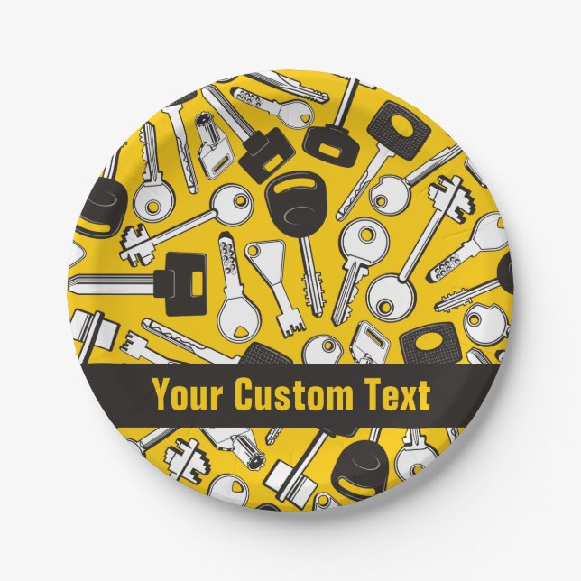 Plato De Papel Fondo de conjunto de claves (Anverso)