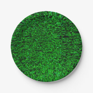 Plato De Papel Fondo de la hierba verde
