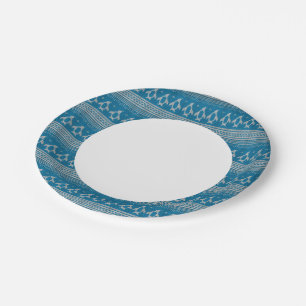 Plato De Papel Fondo de punto azul