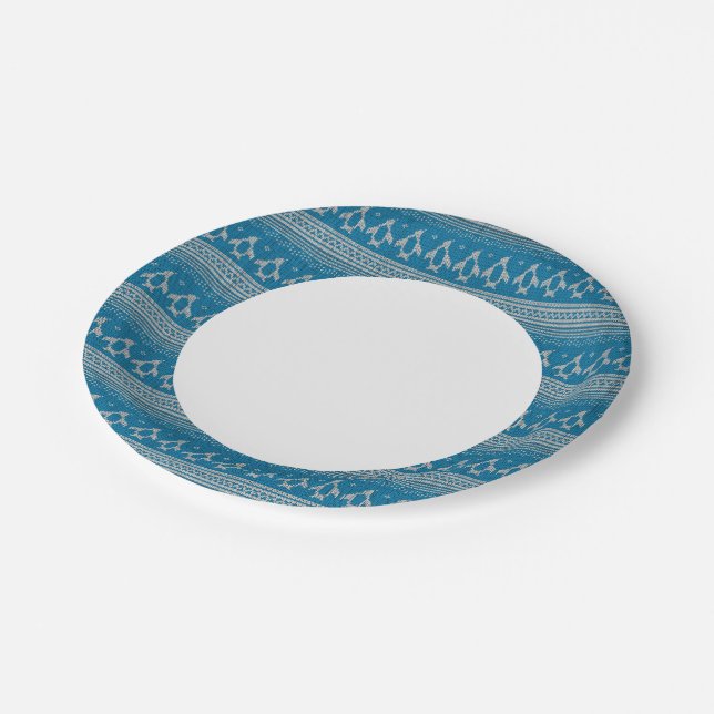 Plato De Papel Fondo de punto azul (Angular)