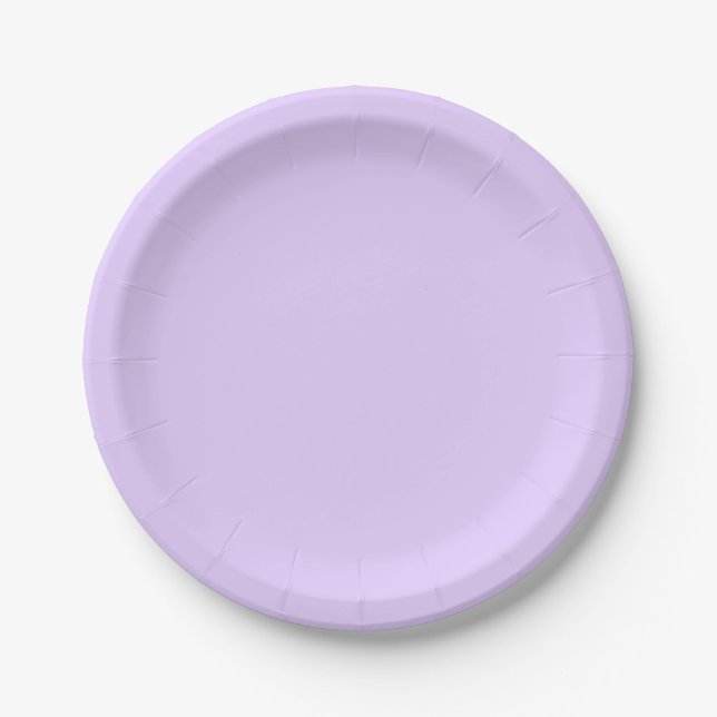 Plato De Papel Fondo Lilac plano (Anverso)