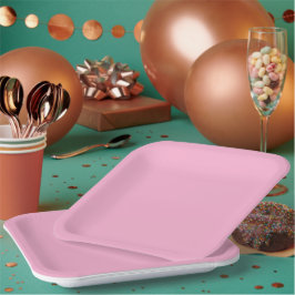 Plato De Papel Fondo suave rosa con una sutil vertical