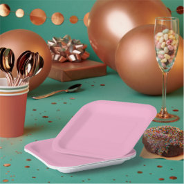 Plato De Papel Fondo suave rosa con una vertical sutil
