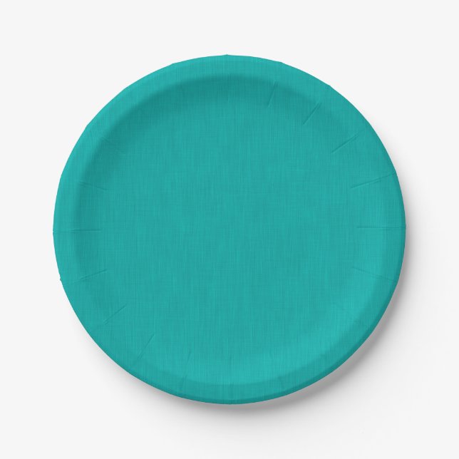 Plato De Papel Fondo texturizado turquesa calmado y simple (Anverso)