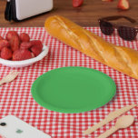 Plato De Papel fondo verde con borde blanco<br><div class="desc">La imagen es un cuadrado azul brillante con un color uniforme y una textura suave. Se destaca en el fondo con un sorprendente contraste visual.</div>
