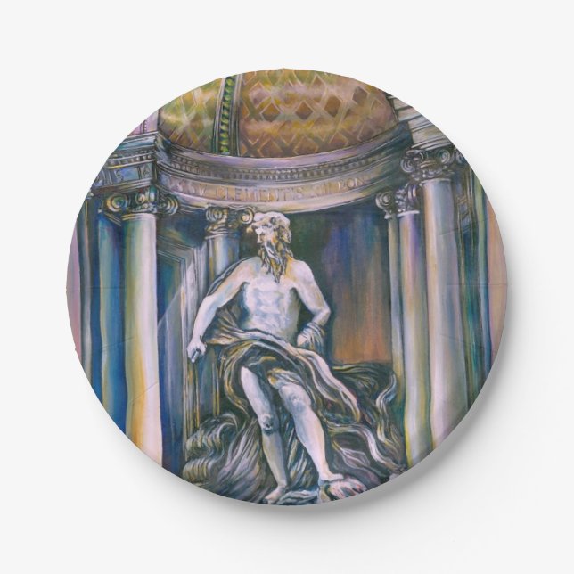 Plato De Papel Fontana Di Trevi, Roma (Anverso)