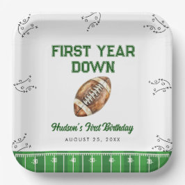 Plato De Papel Football Birthday Party Welcome Sign