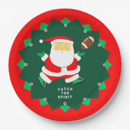 Plato De Papel Football Christmas Holiday Party